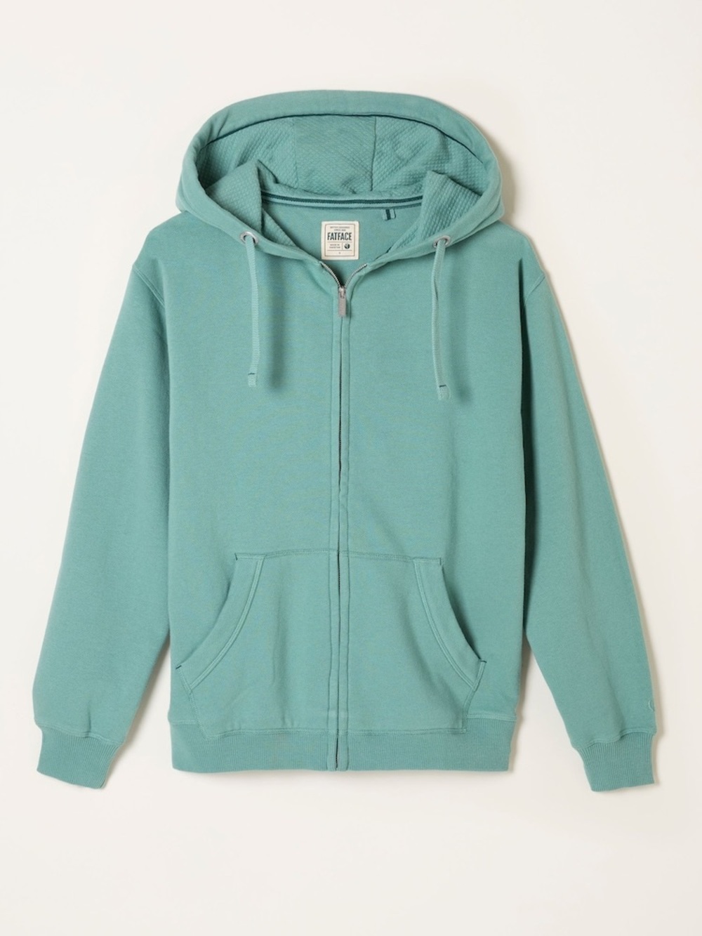 Fat Face Amy Teal Blue Zip Through Hoodie - Small - Picture 3 of 16